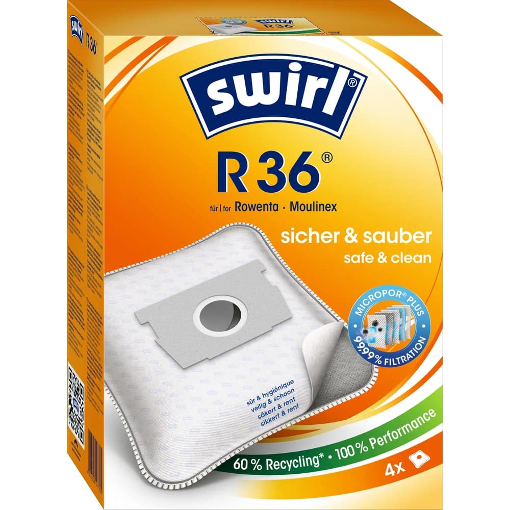 Swirl Staubbeutel R 36 EcoPor VE4