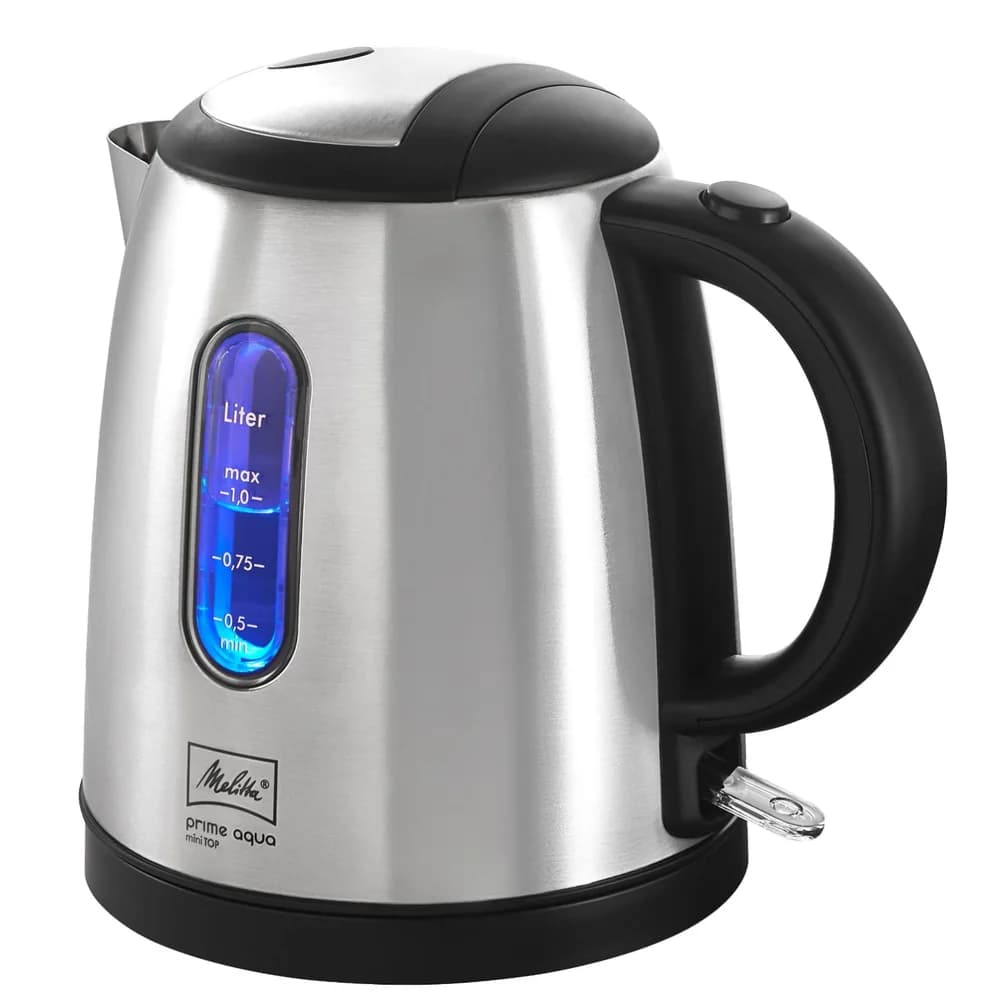Melitta Wasserkocher Prime Aqua Mini Top 1,0L edelstahl-optik