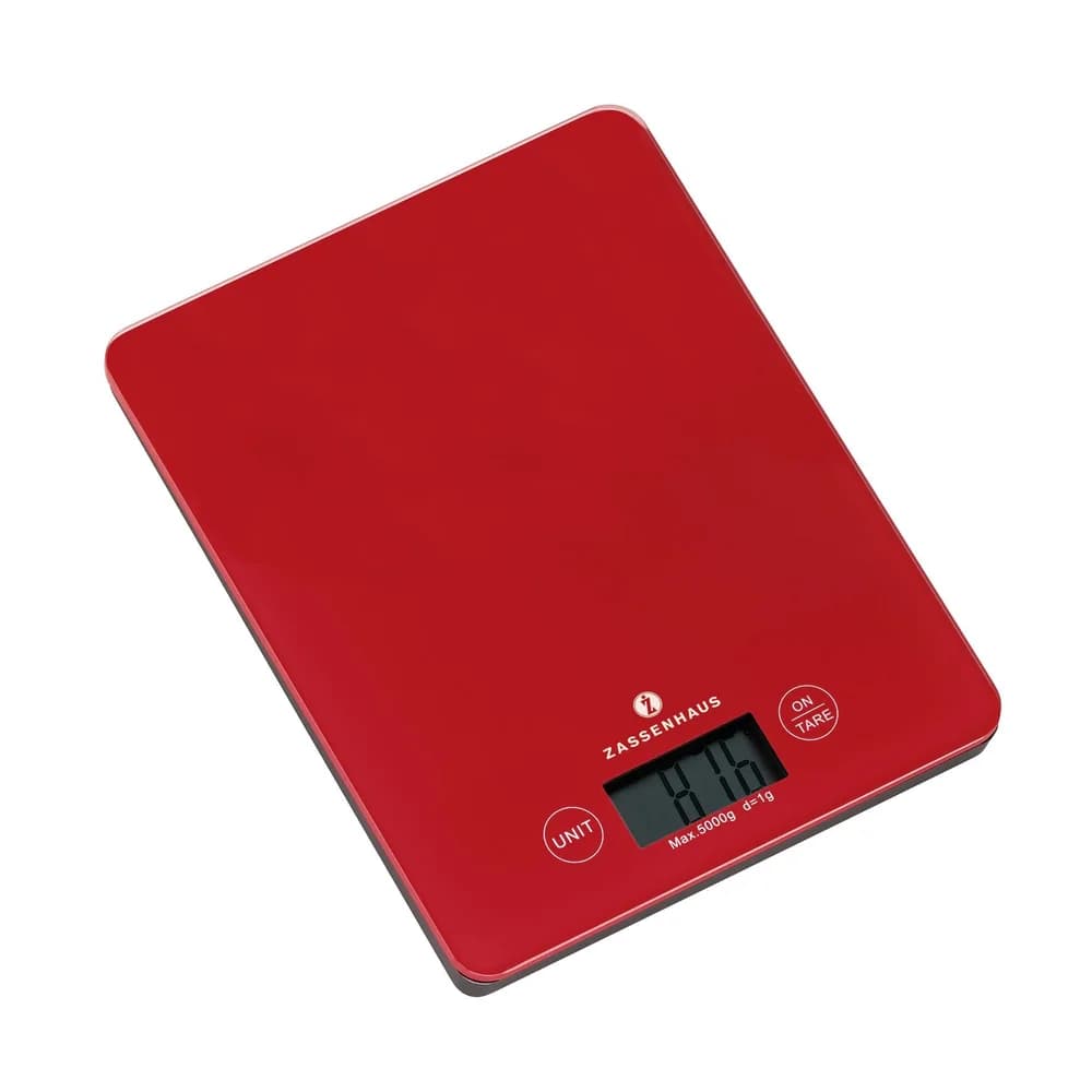 ZASSENHAUS Digitalwaage Küchenwaage BALANCE rot
