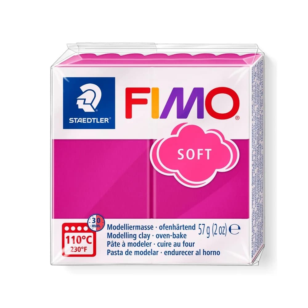 STAEDTLER Bastelnaturmaterial Fimo Soft kirschrot 57 Gramm rot