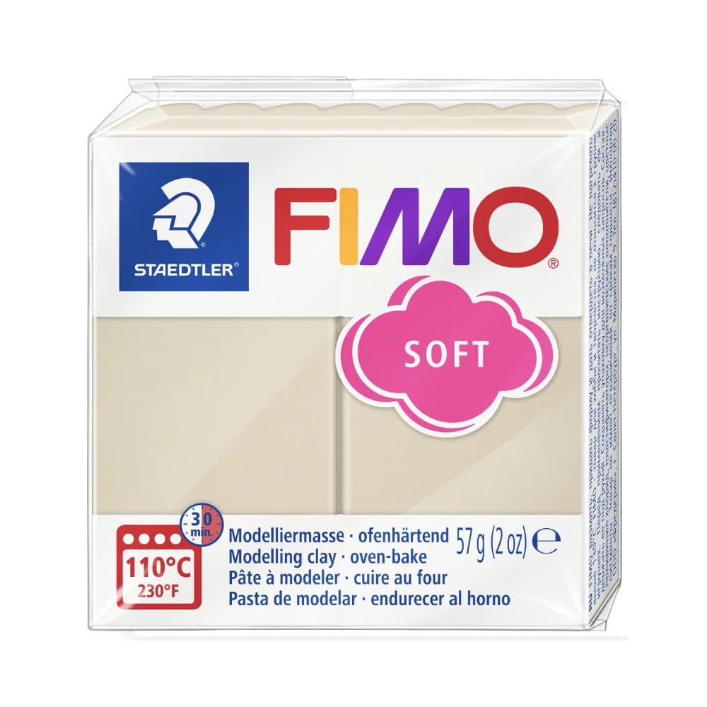 STAEDTLER FIMO soft 8020 ofenhärtende Modelliermasse Einzelprodukt, 57g, sahara