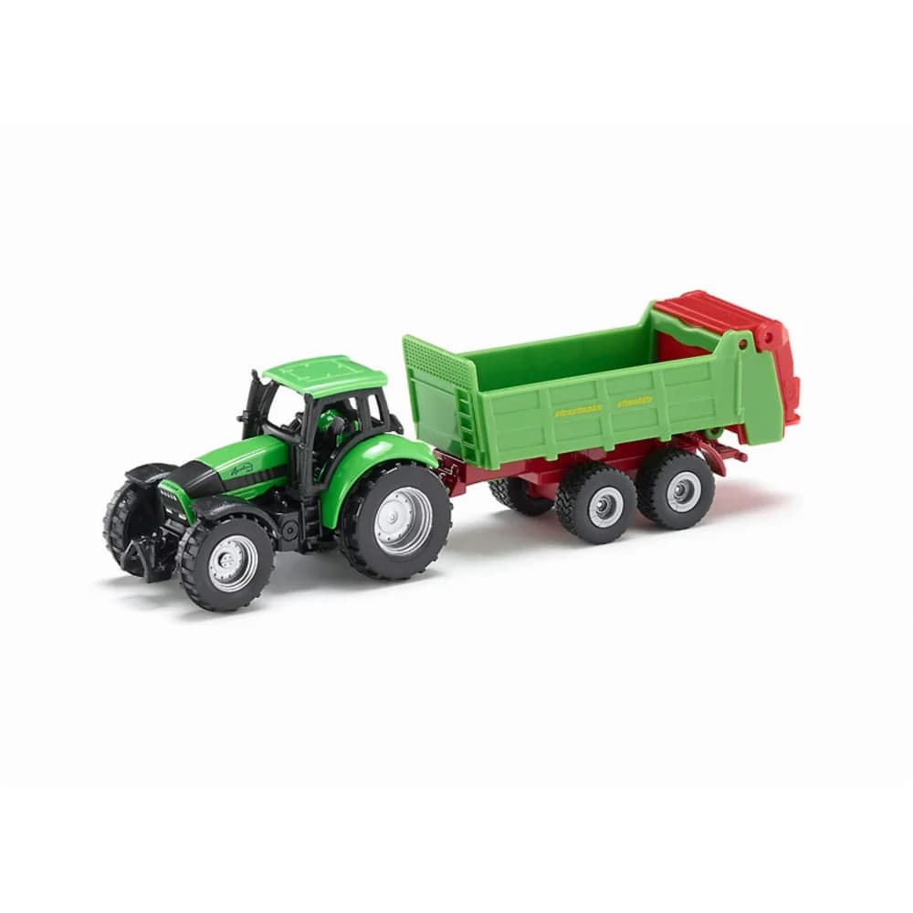 Siku Spielzeug-Auto SIKU 1673 Deutz Traktor mit Universalstreuer - Authentisches Landwirts