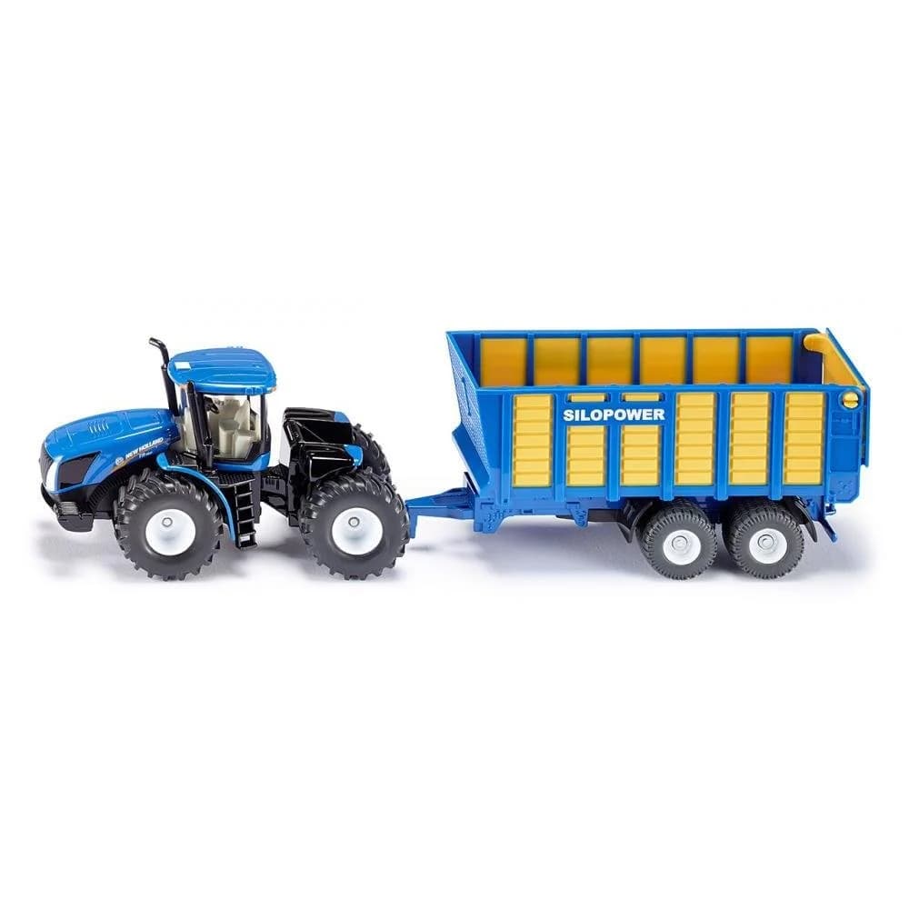 SIEPER Spielzeug-Auto Siku 1947 Traktor mit Silagewagen blau