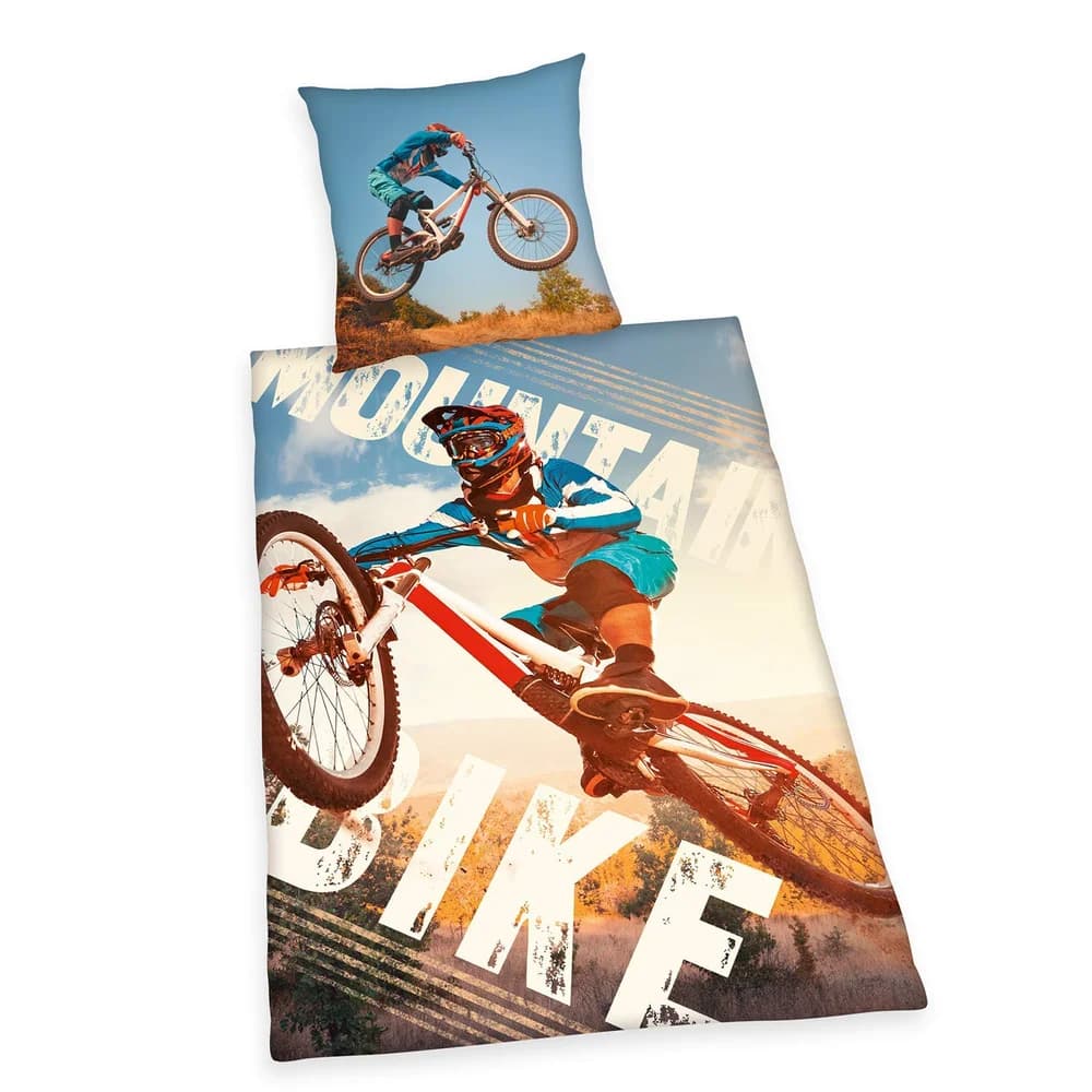 Herding Mountainbike Bettwäsche Größe 80x80 + 135x200 cm