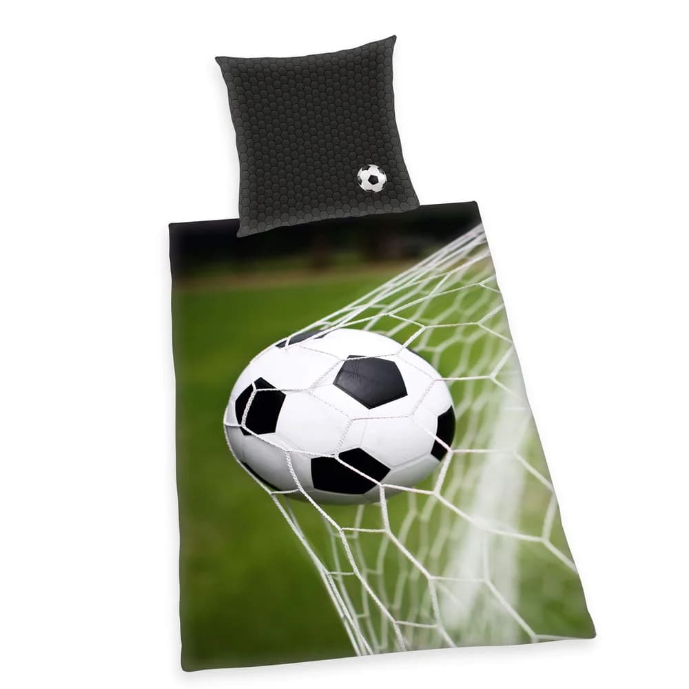 Herding Fußball Bettwäsche Größe 80x80 + 135x200 cm
