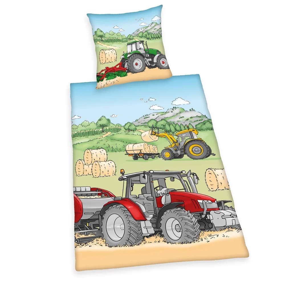 Herding Renforcé-Bettwäsche Traktor 80x80 / 135x200 cm, mehrfarbig