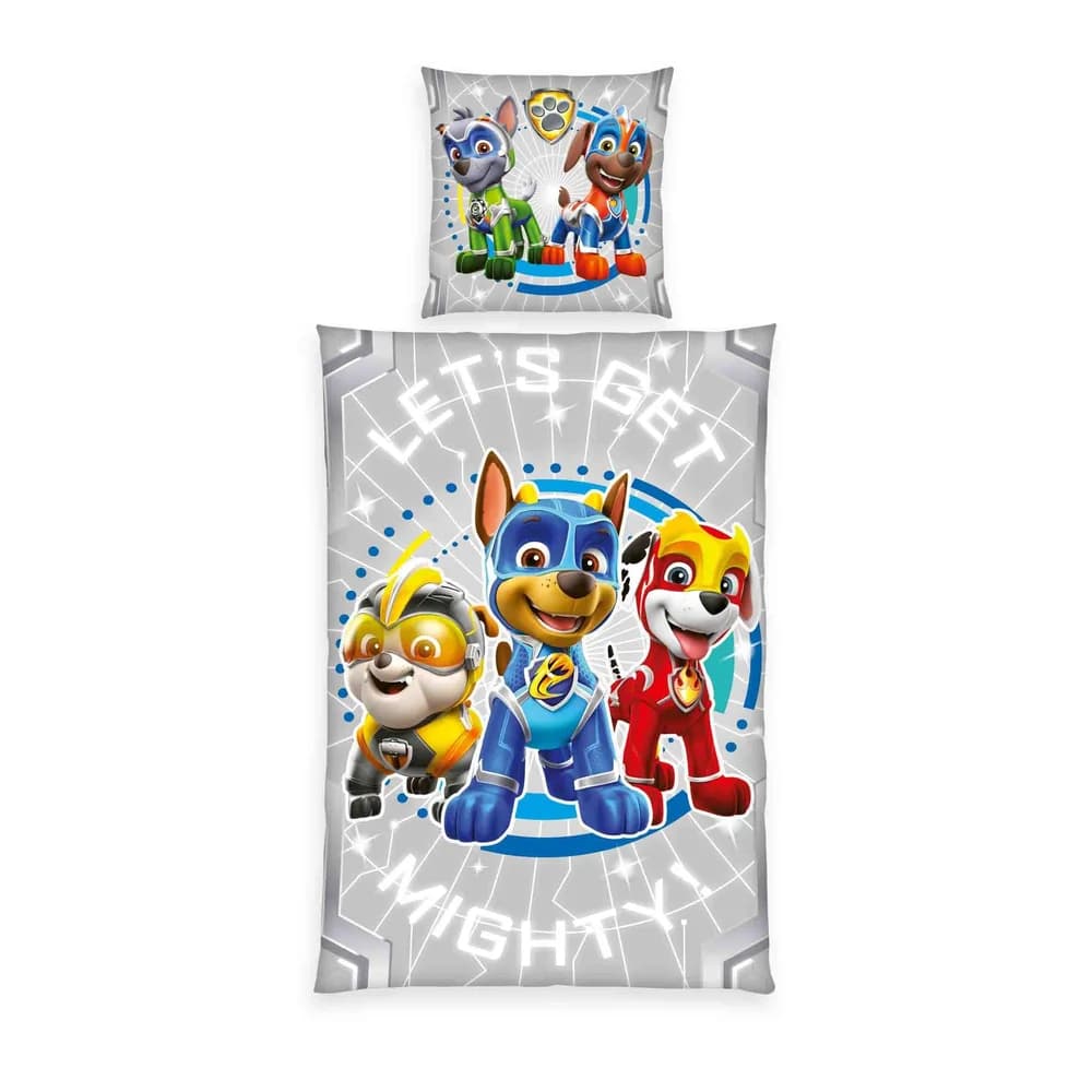 Herding Paw Patrol Glow in the dark Bettwäsche Größe 80x80 + 135x200 cm