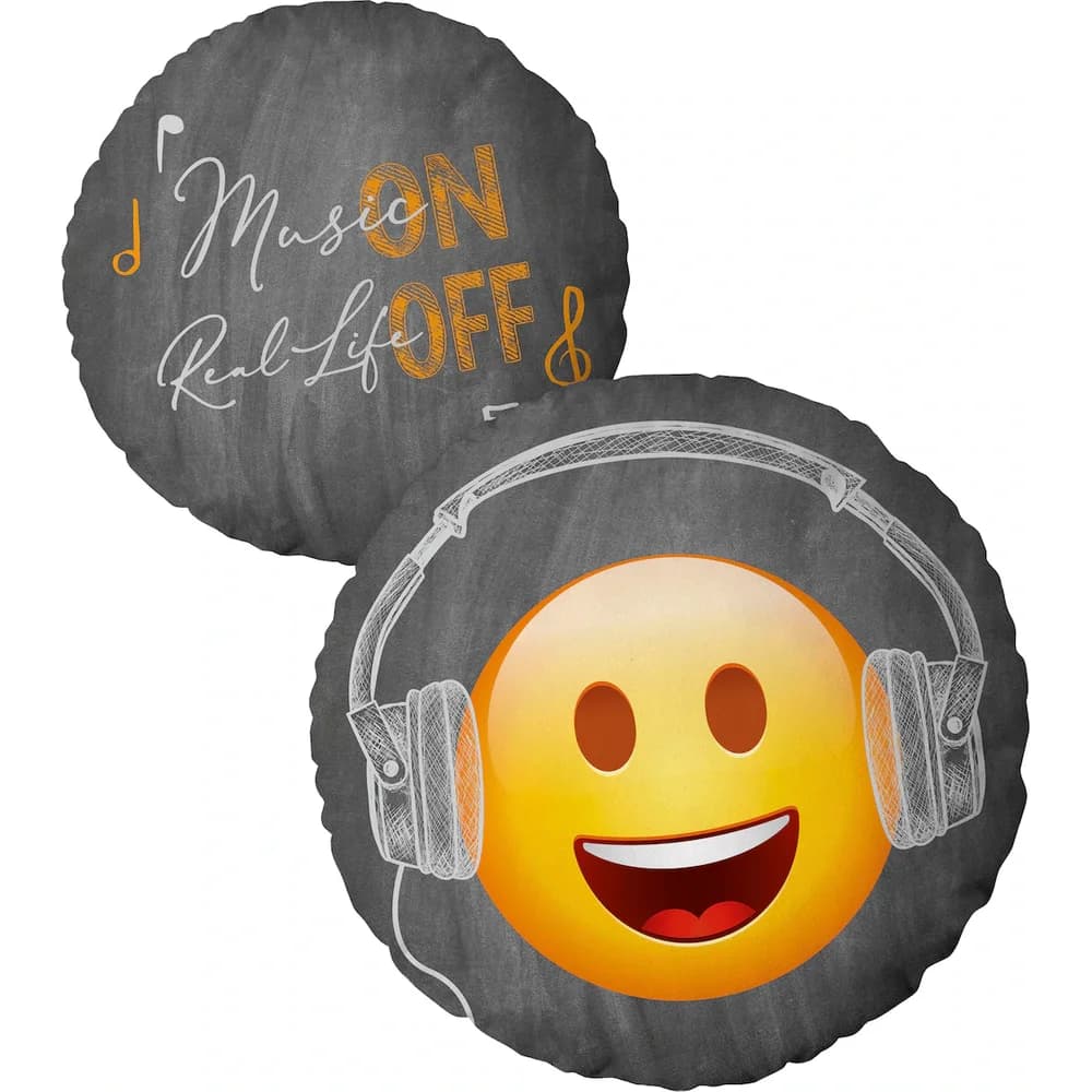Kissen Emot!x Music , mehrfarbig , Maße (cm): B: 40 H: 1