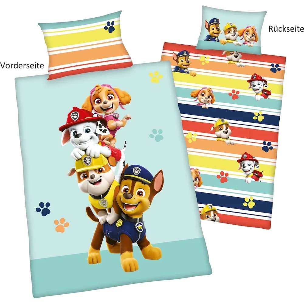 Baby Best PAW PATROL Renforcé-Bettwäsche 40x60 / 100x135 cm, mehrfarbig