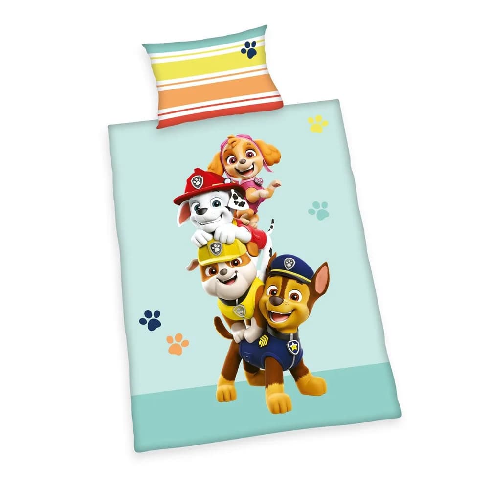 Herding PAW PATROL Flanell Wende-Bettwäsche Paw Patrol 40x60 / 100/135 cm, mehrfarbig