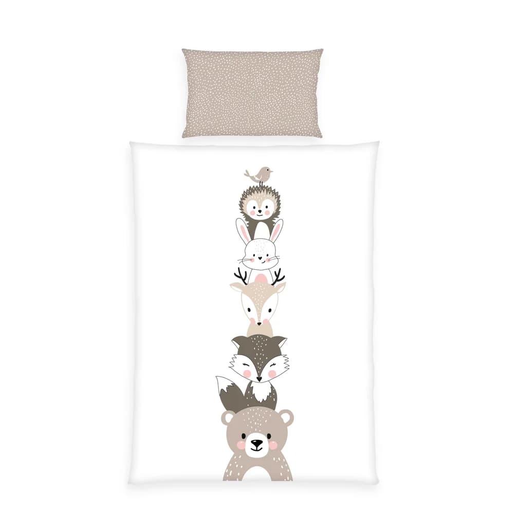 Baby Best Babybettwäsche babybest Woodland Crew, Renforcé, 1 teilig, mit Wendefunktion bunt