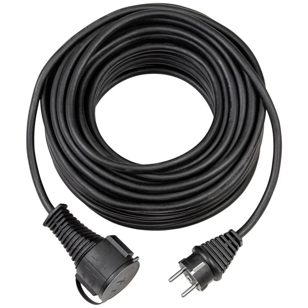 Brennenstuhl Gummi-Verlängerungskabel IP44 schwarz H05RR-F 3G1,5...