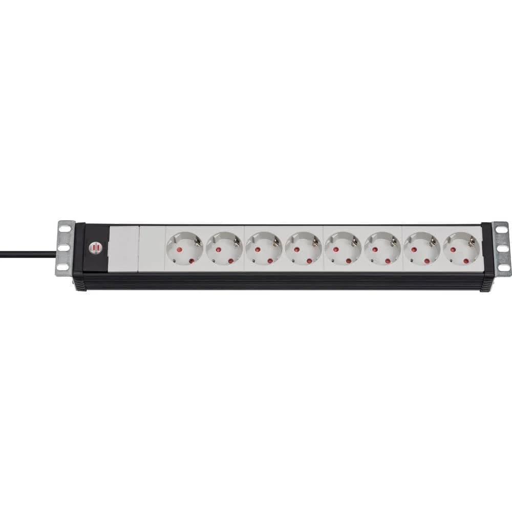 Brennenstuhl Premium-Line 19"-Steckdosenleiste 8-fach schwarz/grau, 3m