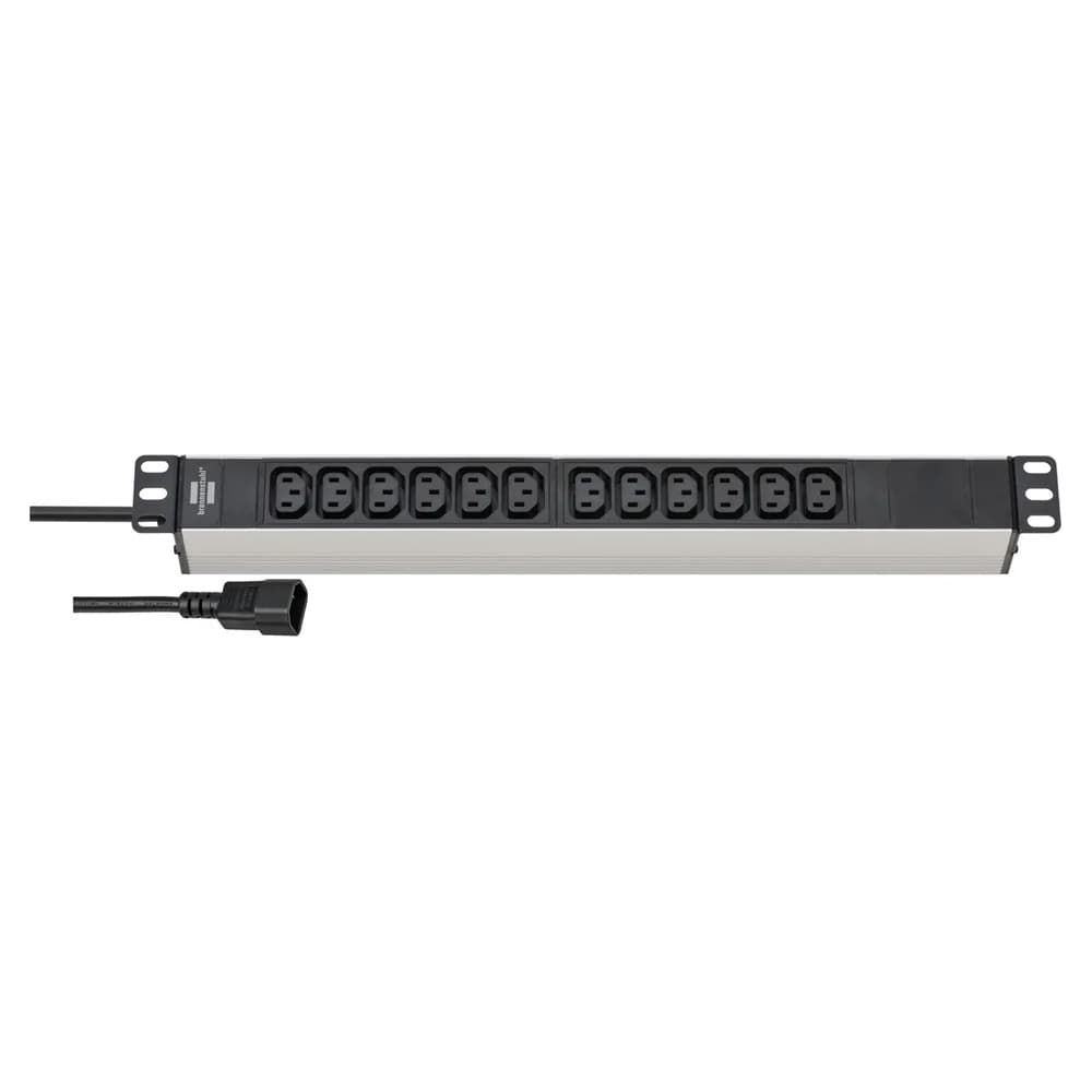 Brennenstuhl Alu Line Steckdosenleiste 19 Zoll H05VV-F3G1,0 C14-Stecker 12-fach