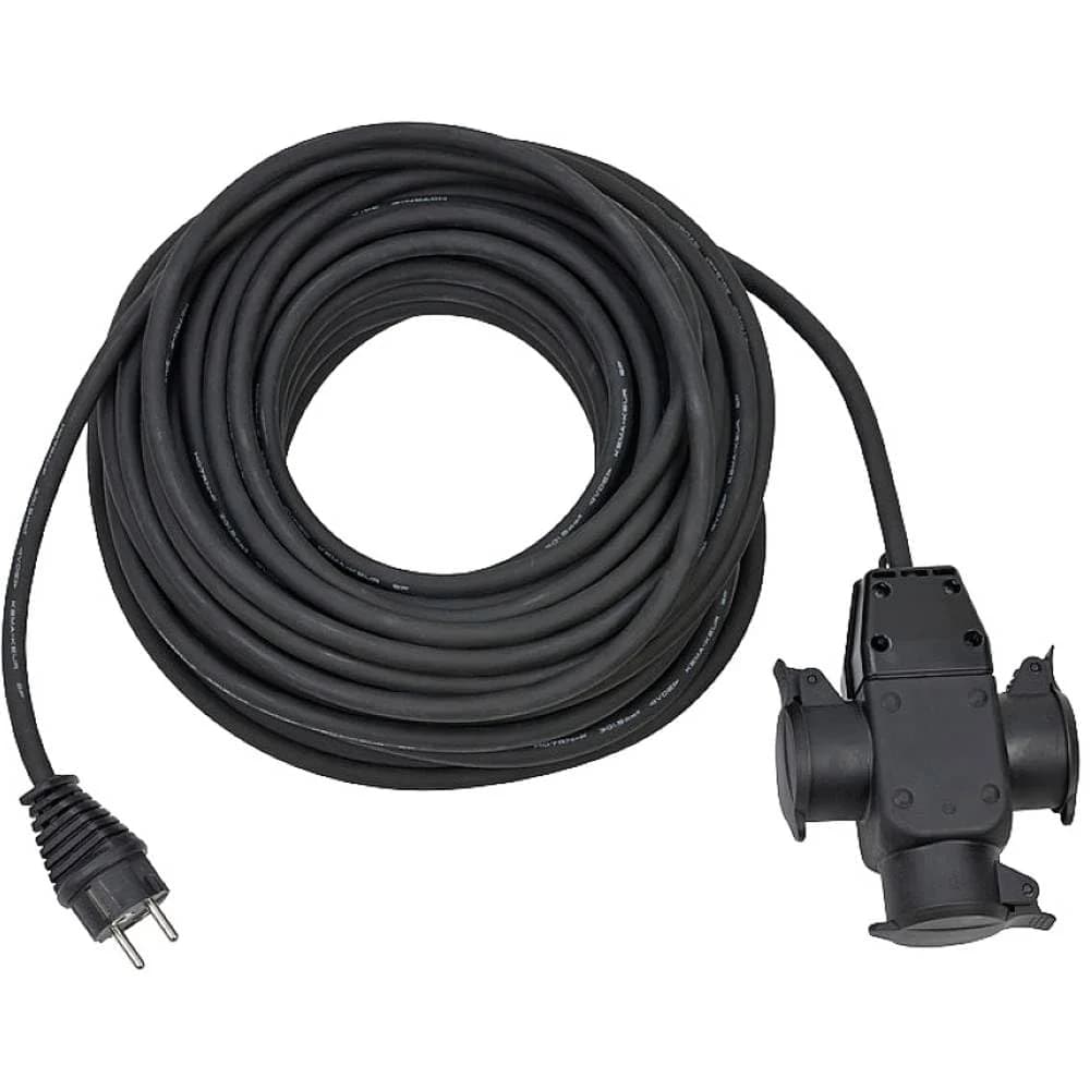 Brennenstuhl 1167820301 Verlängerungskabel 25 m 3 AC-Ausgänge Draußen Schwarz