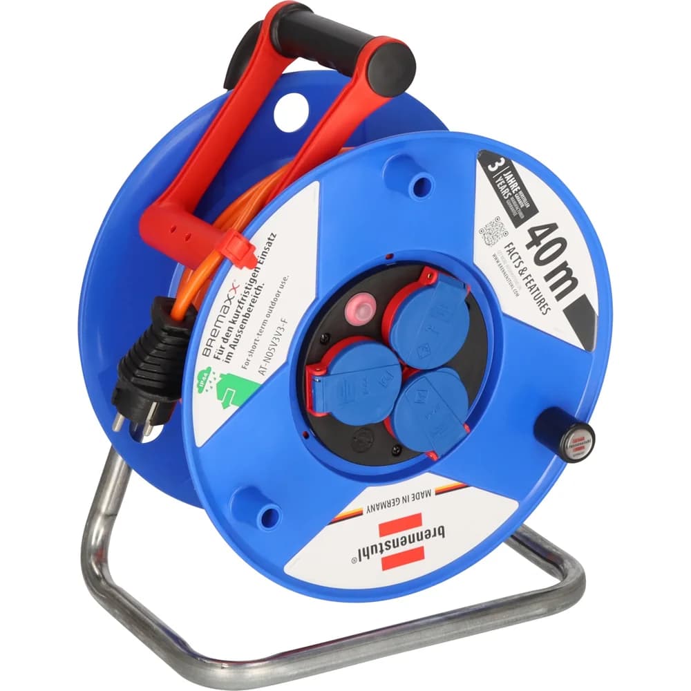 Brennenstuhl Garant IP44 Kabeltrommel, 40m Kabel in orange