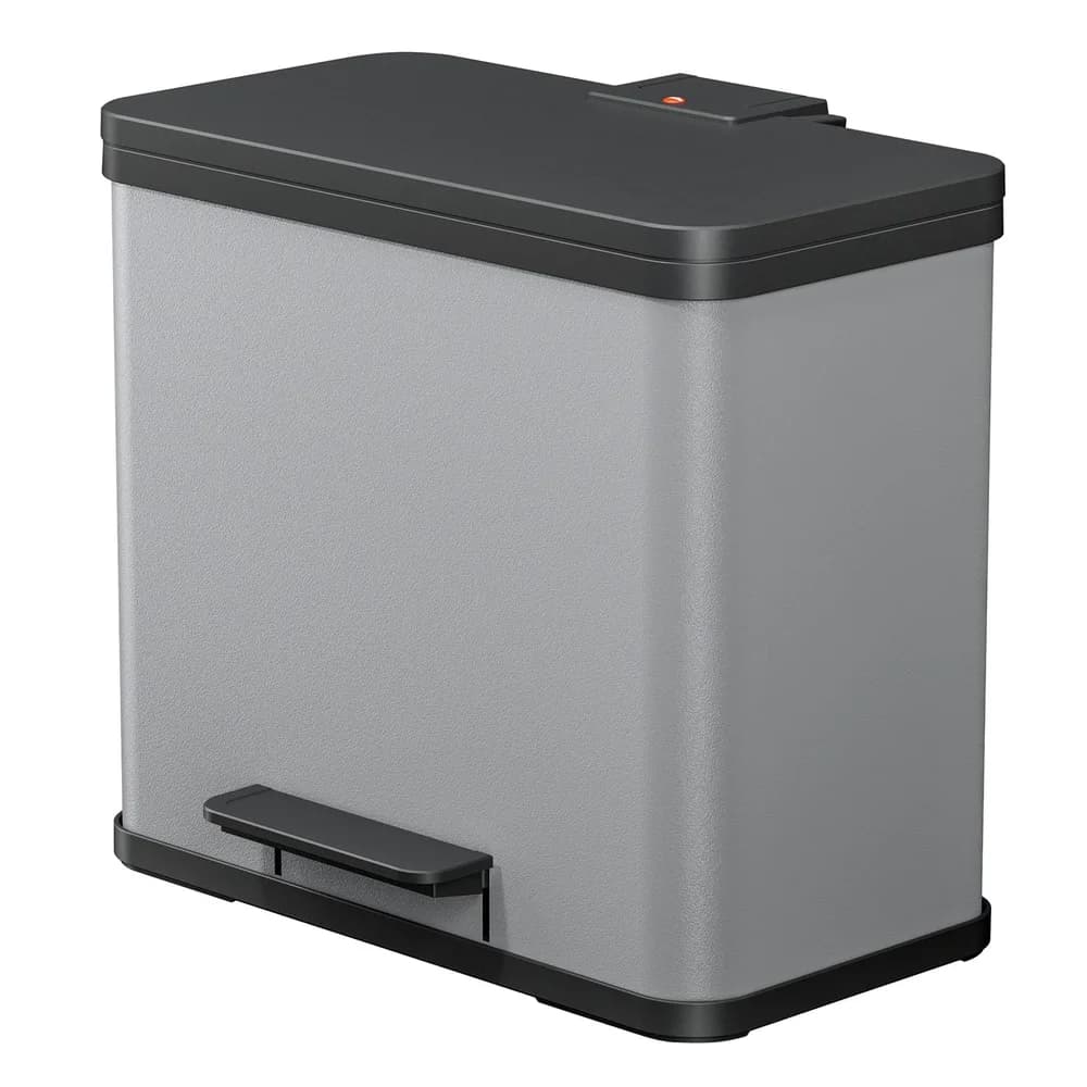 Hailo trio Plus L, Tret-Mülltrenner, 3x9 ltr, Silber