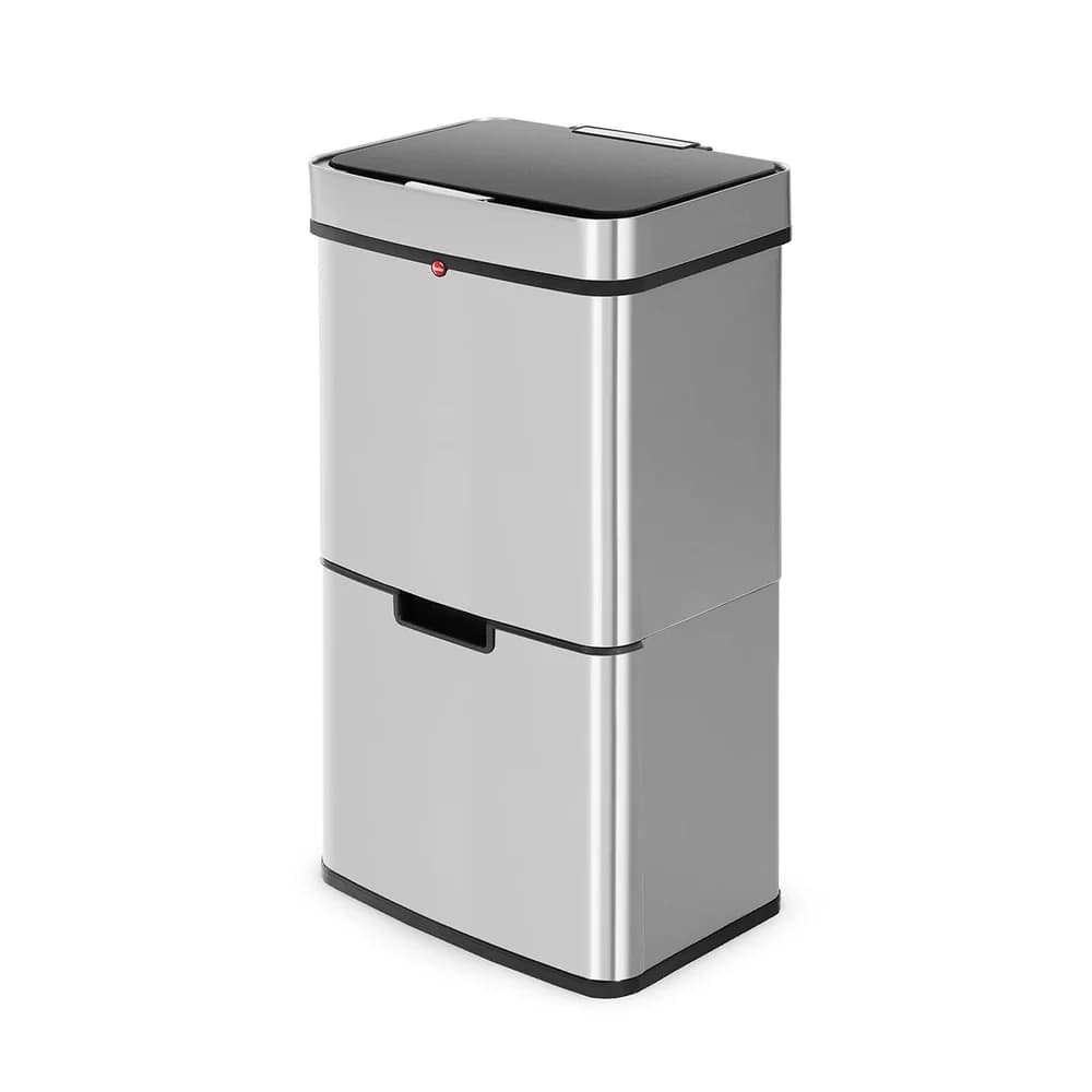Hailo Papierkorb Mülleimer Öko Vario XL 50l edelstahl anti-fingerprint