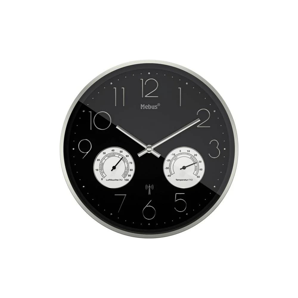 Mebus 12988 Funkwanduhr mit Thermo-Hygrometer