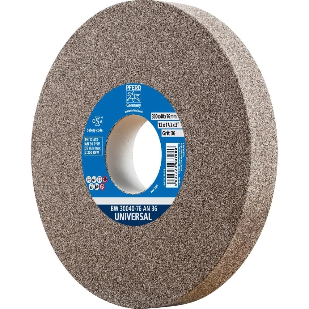 PFERD TOOLS Schleifbockscheibe Ø 300x40mm Bohrung-Ø 76 mm A36 für universelle Schleifaufgaben