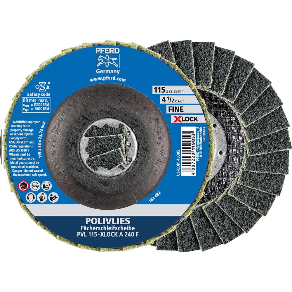 Pferd Polivliesscheibe X-LOCK PVL A 115mm 240 fein