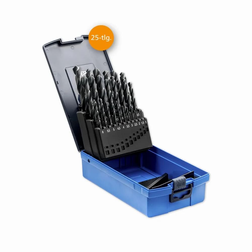 PFERD TOOLS Spiralbohrer-Set 25-tlg. STEEL HSSG N DIN 338 universal