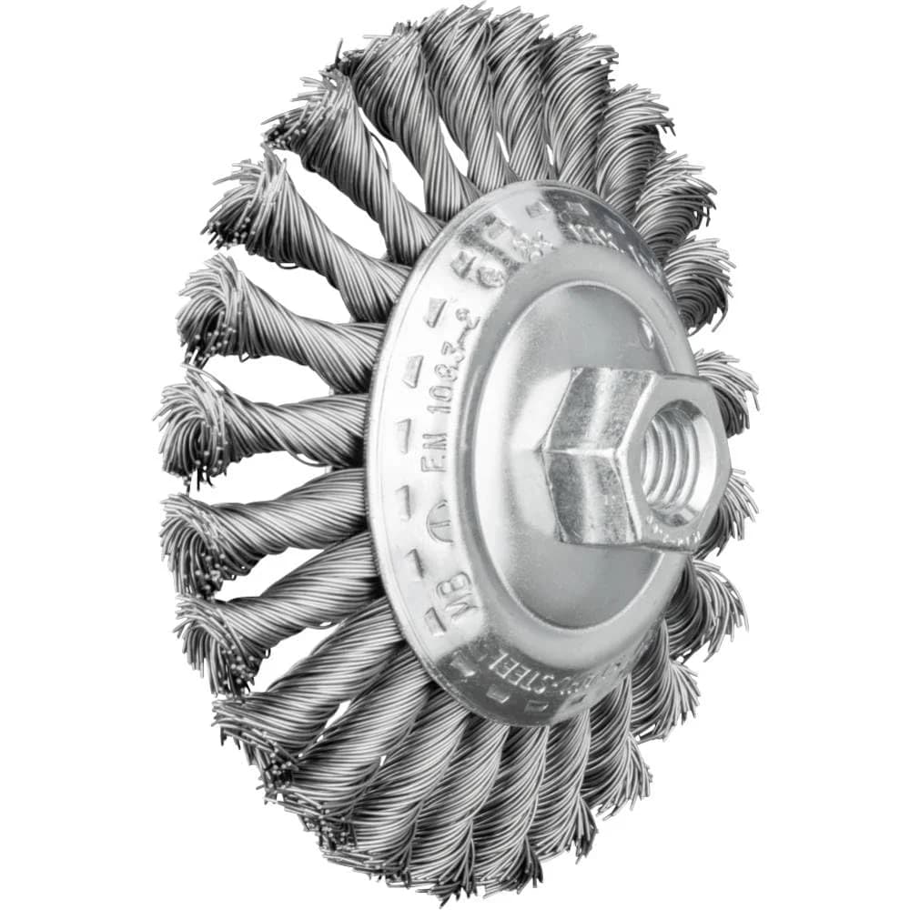 Pferd Schleifaufsatz ürste gezopft KBG Ø 115 x 15 mm M14 Stahl-Draht-Ø