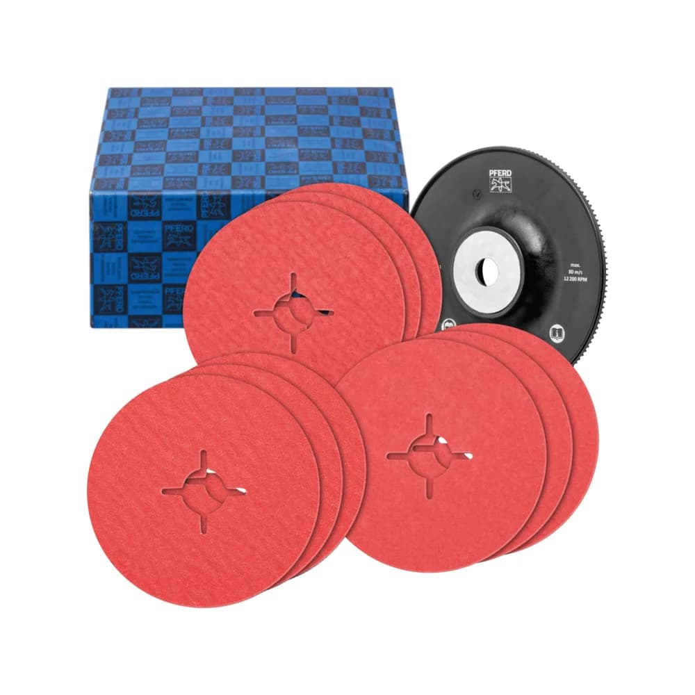 PFERD 64198002 - Fiberscheiben-Set 10-tlg. Keramikkorn Ø 125 mm CO-COOL36,60,80