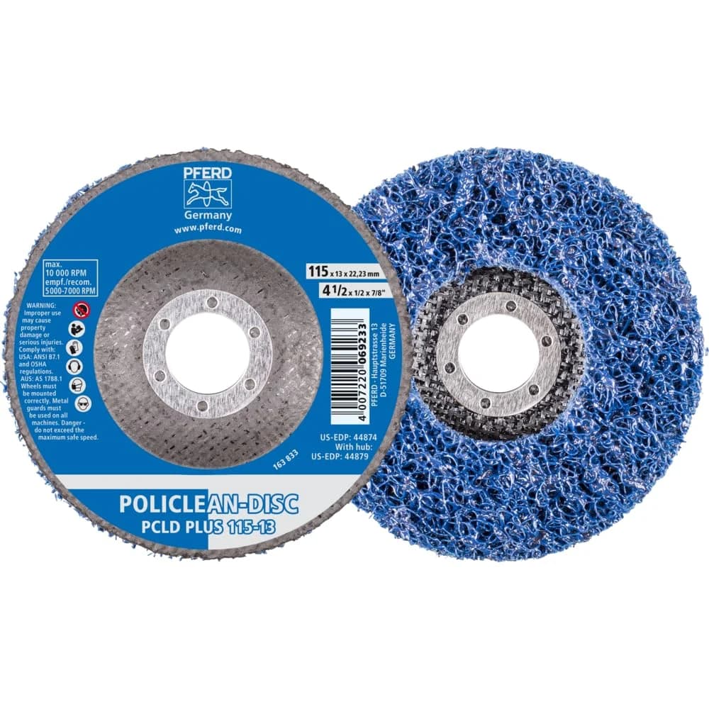 PFERD TOOLS POLICLEAN PLUS PCLD Reinigungsvlies Ø115x13 mm Bohrung Ø22,3mm für grobe Reinigungsarbeiten (1)