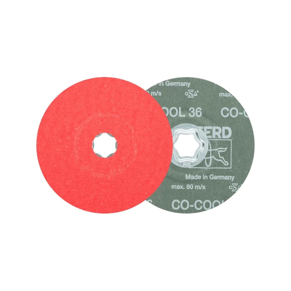 PFERD TOOLS COMBICLICK Keramikkorn Fiberscheibe Ø 125 mm CO-COOL36 für Edelstahl (5)