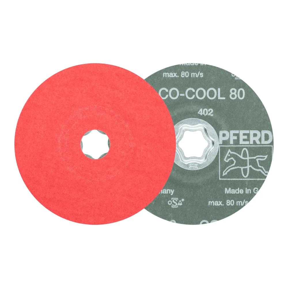 PFERD TOOLS COMBICLICK Keramikkorn Fiberscheibe Ø 125 mm CO-COOL80 für Edelstahl (5)