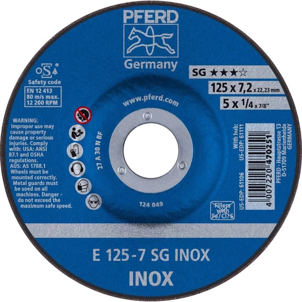 PFERD Schruppscheiben E 125-7 SG INOX