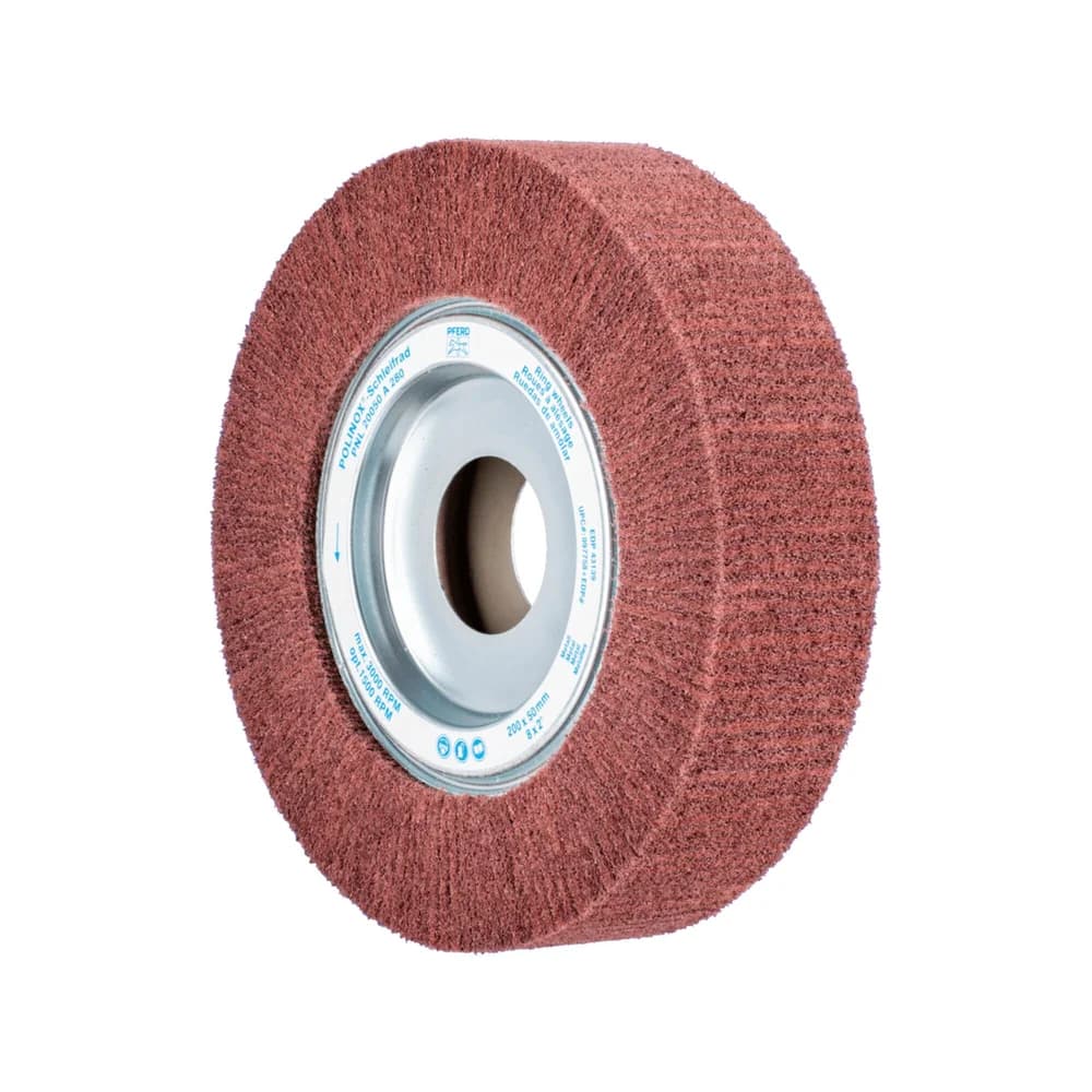 PFERD TOOLS POLINOX Vlies-Schleifrad PNL Ø 200x50mm Bohrung-Ø 44 mm A280 für Feinschliff und Finish
