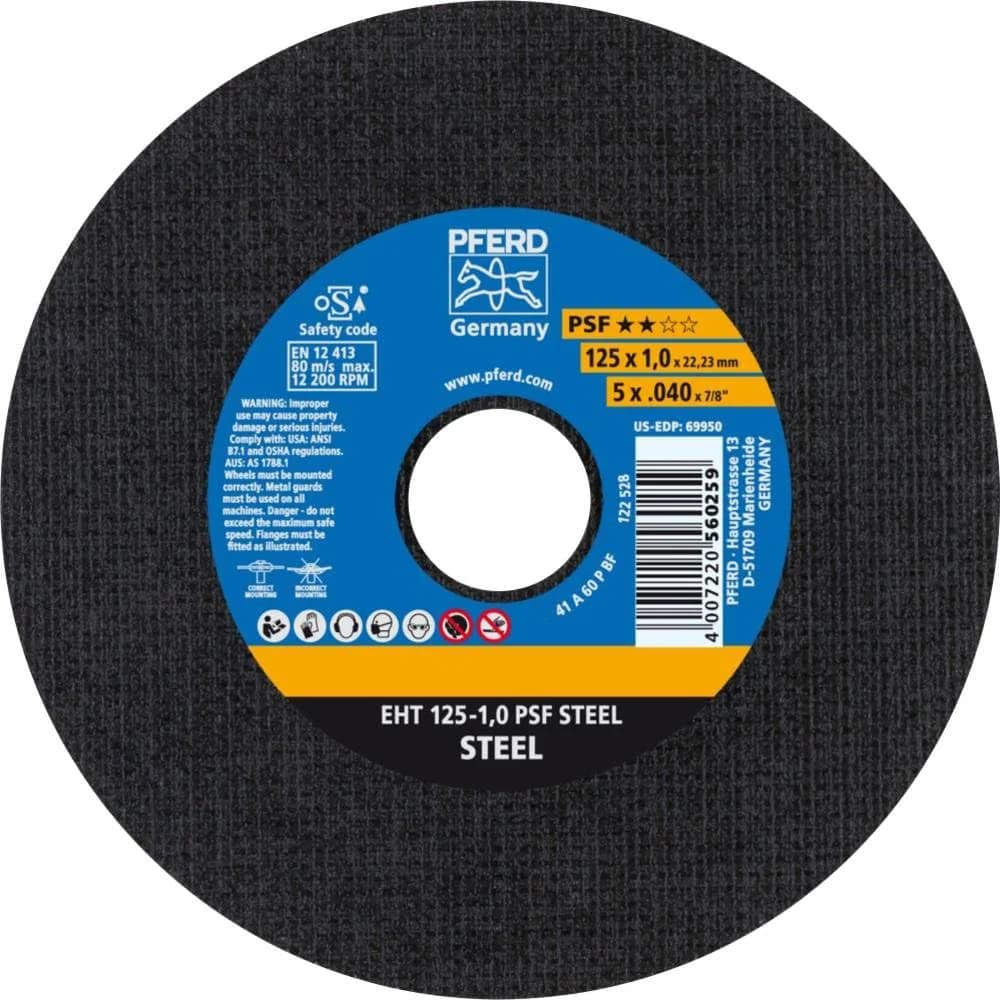 Pferd Trennscheibe gerade A60PPS 125x1mm