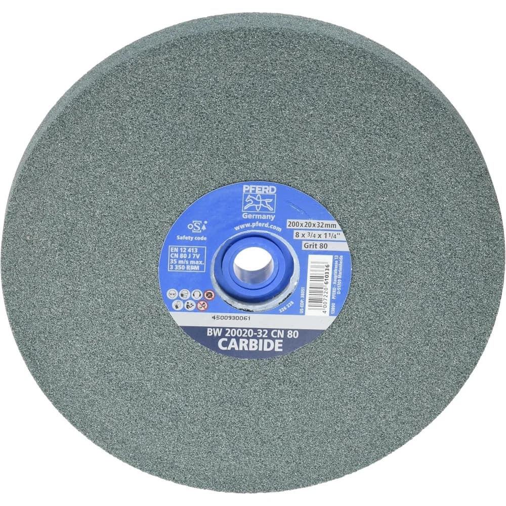 PFERD TOOLS Schleifbockscheibe Ø 200x20mm Bohrung-Ø 51 mm SiC80 für harte Materialien z.B. Hartmetall