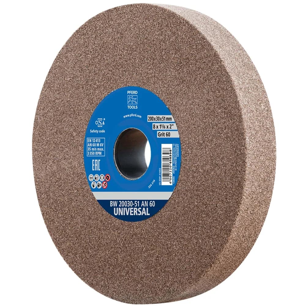 PFERD TOOLS Schleifbockscheibe Ø 200x30mm Bohrung-Ø 51 mm A60 für universelle Schleifaufgaben