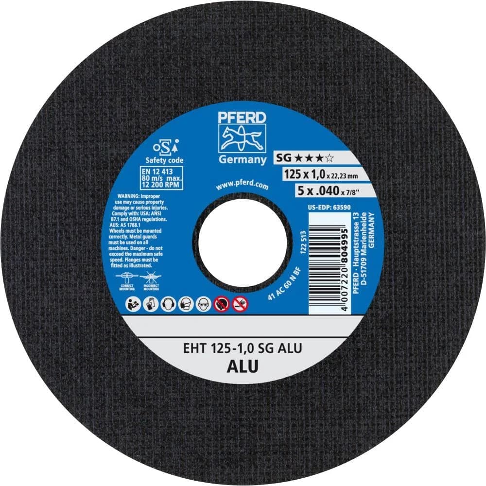 Pferd Trennscheibe gerade für Aluminium A30NSG 125x1mm