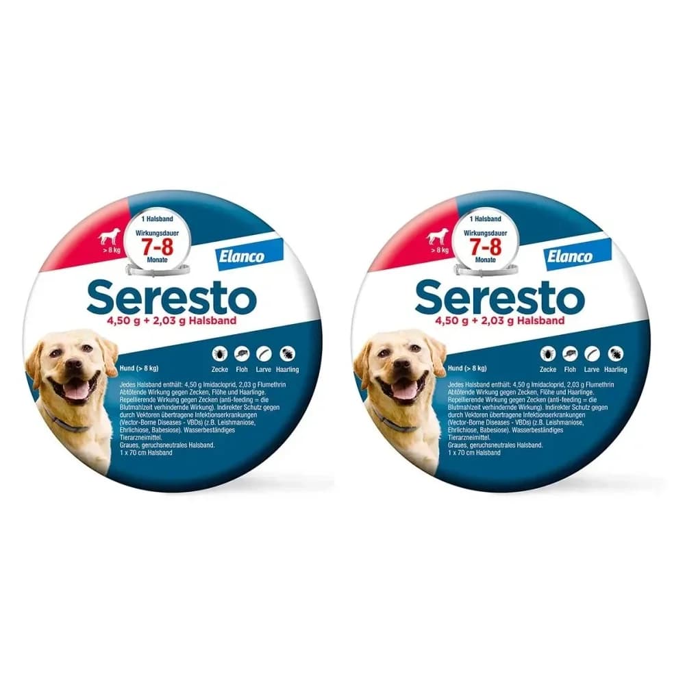 SERESTO 4.5+2.03 HUND AB 8KG 1 St Halsband