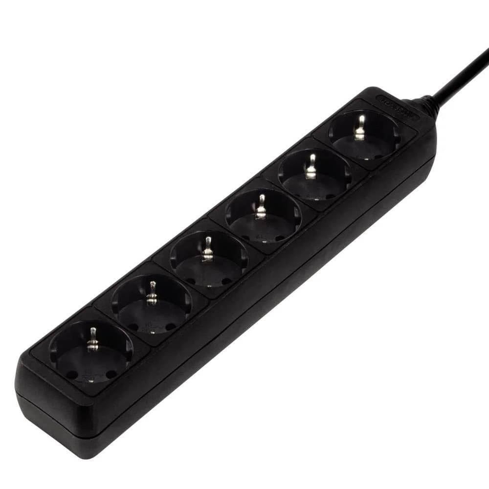 Hama 00047759 Steckdosenleiste 6fach Schwarz Schutzkontakt 1 St.