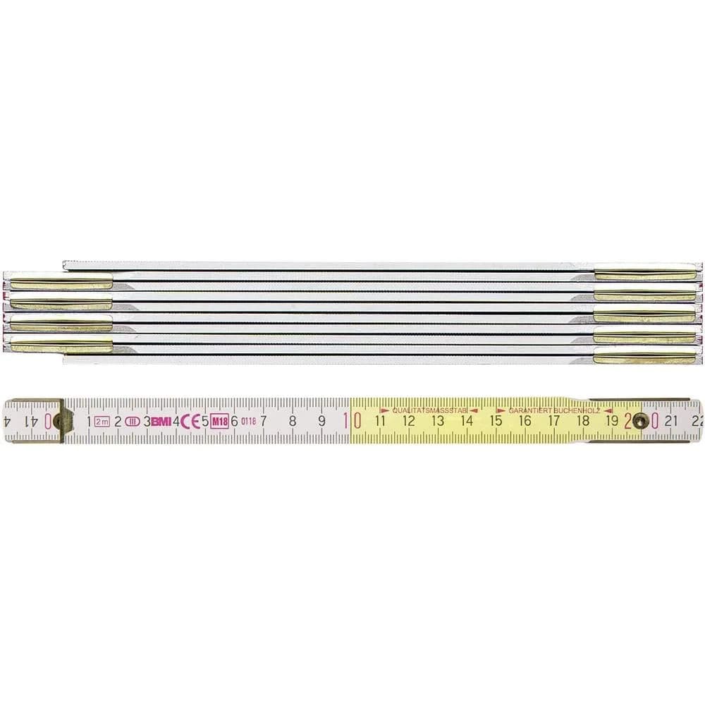 BMI Holzgliedermaßstab 2m weiß - 980904200