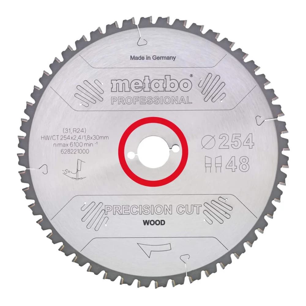 Metabo Sägeblatt "precision cut wood - professional"250x2,8/1,8x30Z34 WZ 15°