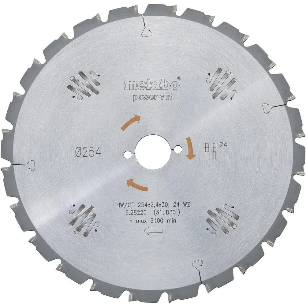 Metabo Sägeblatt "precision cut wood - professional"254x2,4/1,8x30Z60 WZ 5° neg.