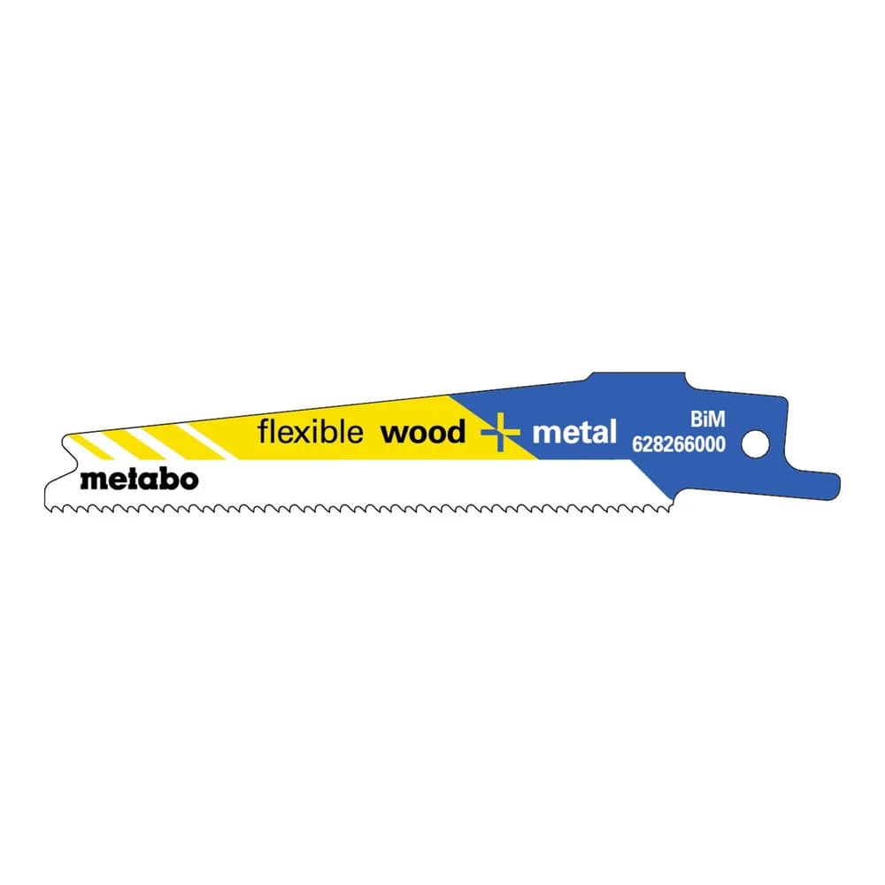 metabo Säbelsägeblatt Metabo 5 Säbelsägeblätter "flexible wood + metal" 100 x 0,9 mm, BiM, 1 bunt