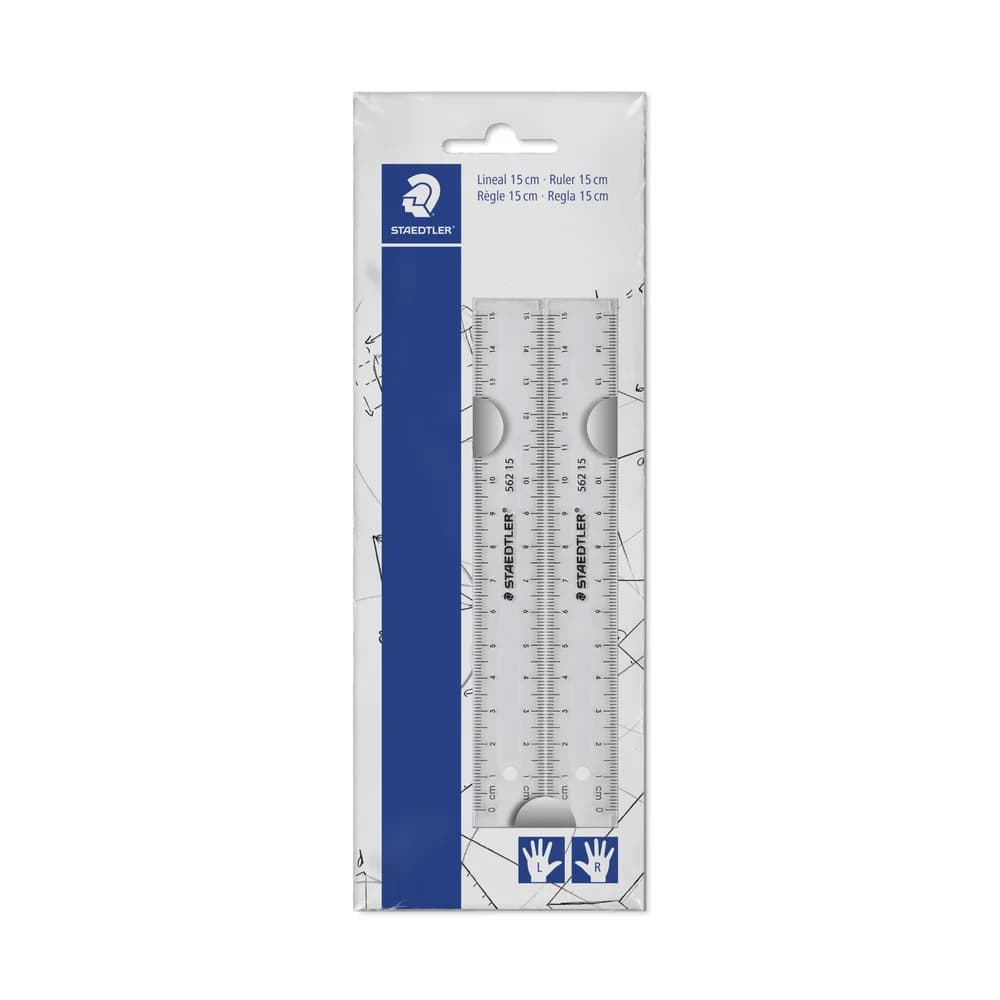 Staedtler 562 152 PB Lineal 150 mm Kunststoff Transparent 2 Stück(e)