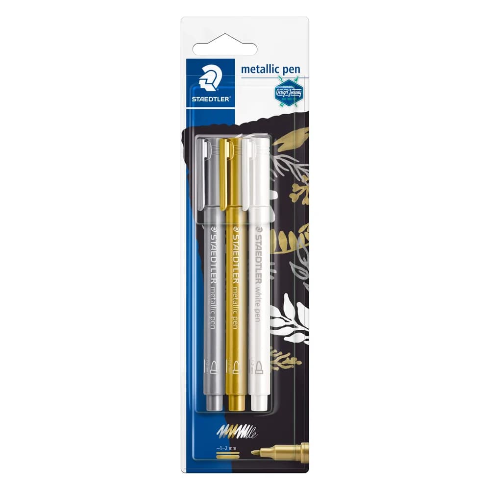 STAEDTLER Malstift Staedtler Metal.pen gold,silber& white pen BK