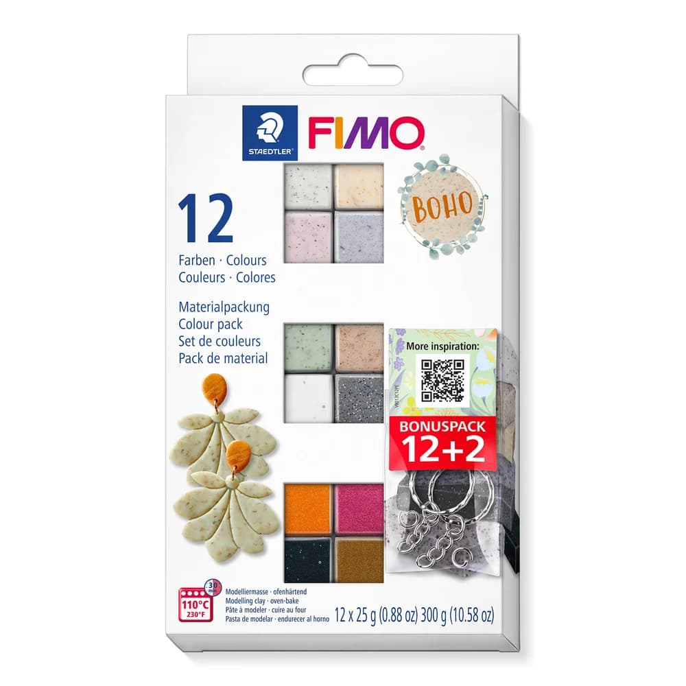 STAEDTLER Styropor-Teil STAEDTLER FIMO Modelliermasse effect boho 14x25g