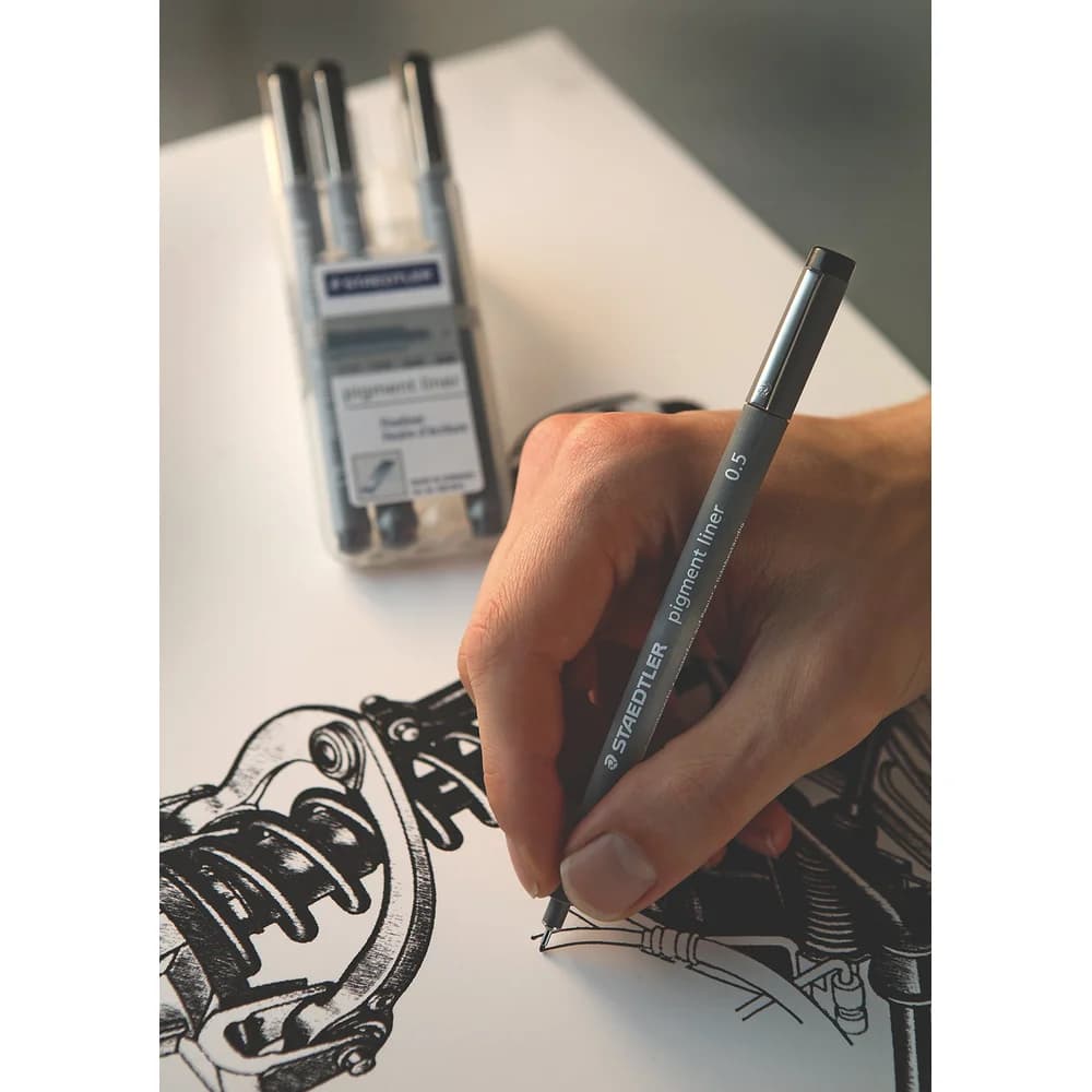 Staedtler pigment liner 308 Fineliner Schwarz 4 Stück(e)