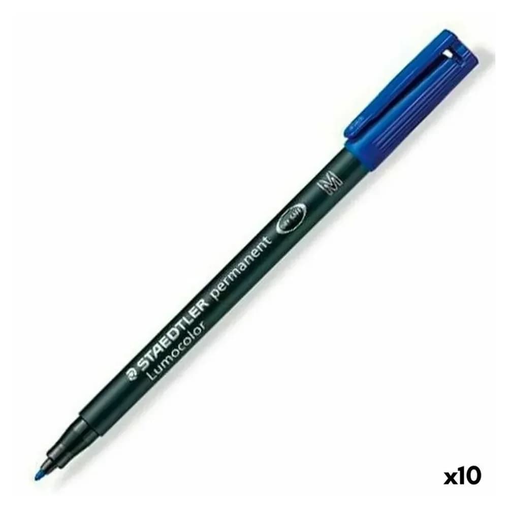 Staedtler 317-3 Permanent-Marker Rundspitze Blau 10 Stück(e)