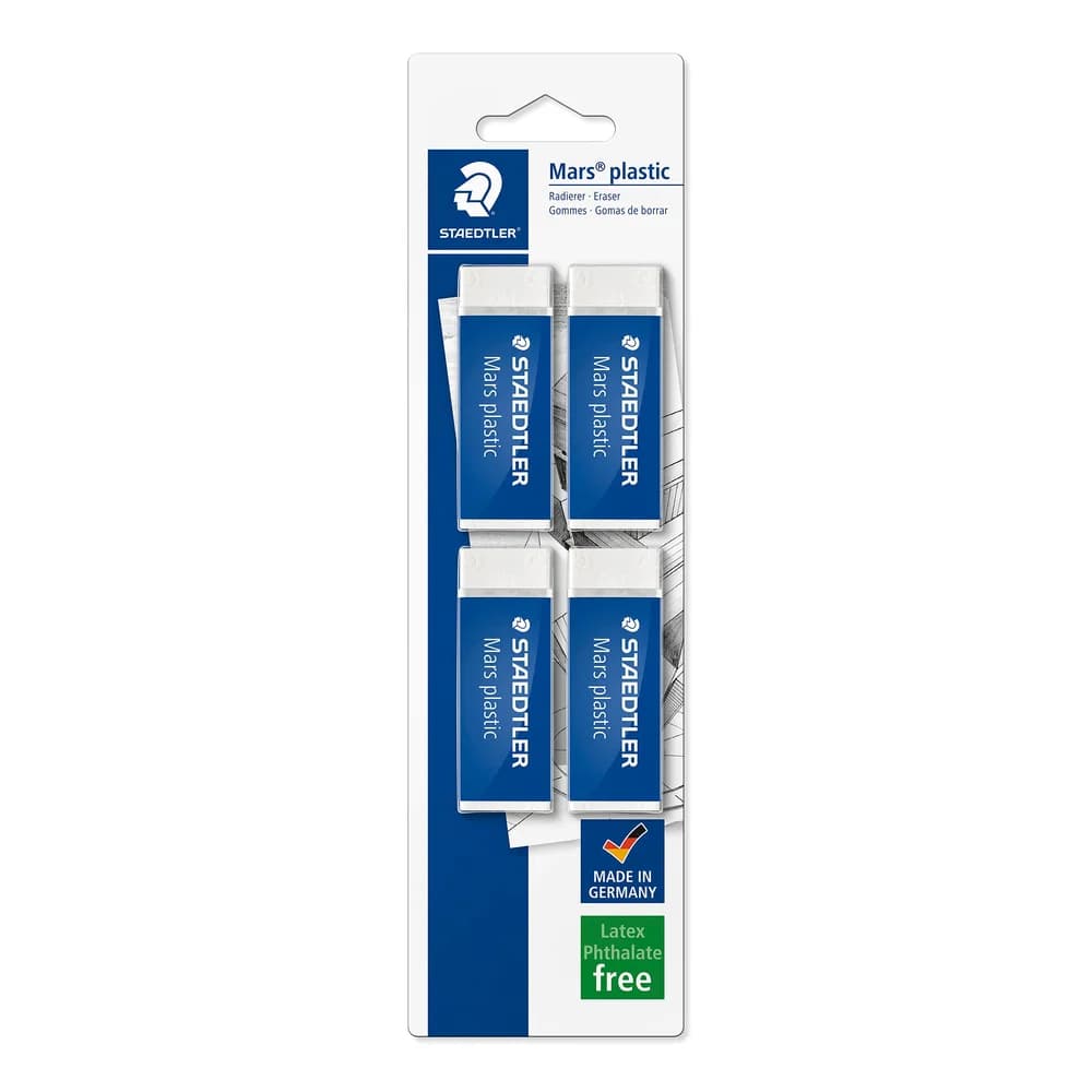 STAEDTLER Radiergummi Staedtler Radierer Mars plastic 4ST BK