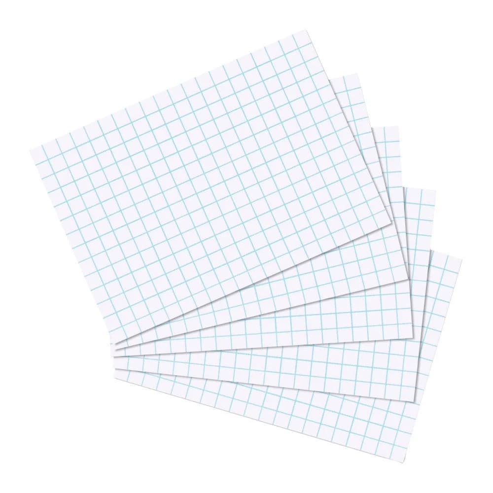 herlitz Karteikarten A5 kariert weiß VE=100 Stück